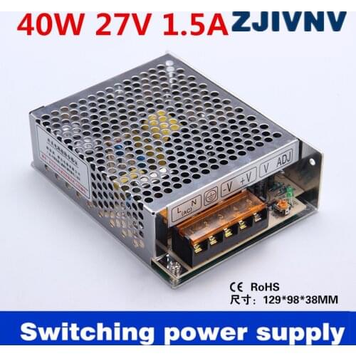 High quality Switching power supply 27V 1.5A 40W ac-dc 27v led driver Transformers Adapter For LED Strip light (s-40-27)