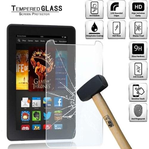 Tablet Tempered Glass Screen Protector Cover for Amazon Fire Kindle Fire HDX 7" HD Eye Protection Explosion-Proof Screen