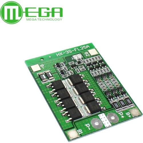 3S 25A Li-ion 18650 BMS PCM Battery Protection Board BMS PCM With Balance For li-ion Lipo Battery Cell Pack Module