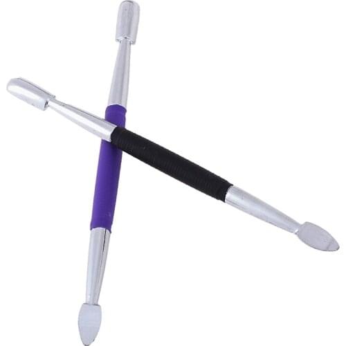 1PC Double Sided Nail Pusher Spoon Remover Cuticle Pusher Stainless Steel Cuticle Nail Care Pusher Dead Skin Push Manicure Tools