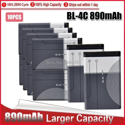 10PC NEW BL-4C BL-4B BL-4D BP-4L Phone Battery for Nokia 6100 7705 2505 3606 N97 N8 E61i E71 BL4C BL4B BL4D BP4L Batteries