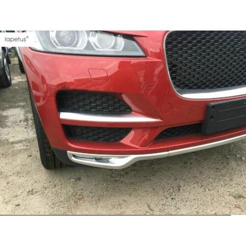 Accessories For Jaguar F-Pace 2017 - 2020 ABS Front Head Grille Racing Grill Air Scoop Fog Lamp Lights Molding Cover Kit Trim