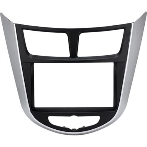 Car Refitting Radio Fascia Frame Panel DVD Trim Kit for HYUNDAI I-25 I25 Accent Solaris Verna 2DIN Dash Stereo Interface,2 Din