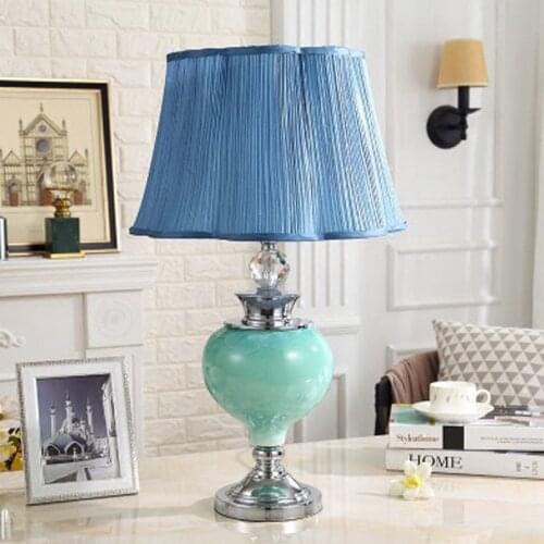Free Shipping Modern Ceramic Table Lamp Bedside Lamp For Living Room Simple Cozy Bedroom Living Room Study Warm Light Decoration