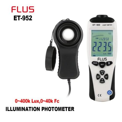 FLUS Digital Light Luxmeter Meter Professional Lux Mini Illuminometer Luminometer Photometer Lux/FC Tester Light Meter