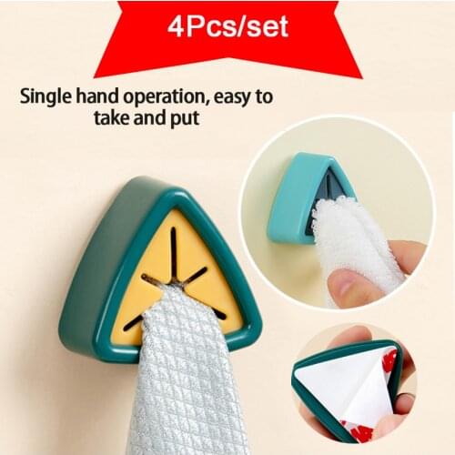 Towel Holder Punch-Free Towel Hooks Wall Mounted Washing Cloth Rag Hand Towel Rack Bathroom Kitchen Storage Accessories Tools