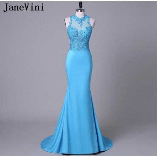 JaneVini Elegant Mother of The Bride Dresses Mermaid Lace Applique Sweep Train Wedding Party Formal Dress Pus Size Evening Gowns