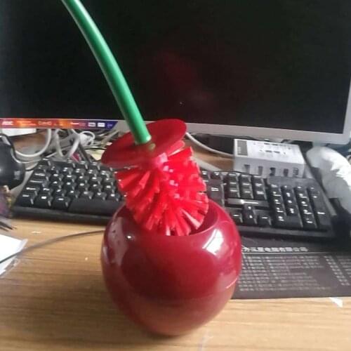 Cherry Toilet Brush Plastic Set Fashion Thick Brush Head Non-slip Handle Strong Detergency ABS PP Material Brush