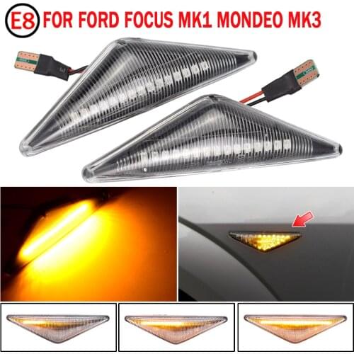 For Ford Focus MK1 1998-2004 Mondeo MK3 2000-07 Dynamic Turn Signal Light LED Side Fender Marker Sequential Indicator Blinker