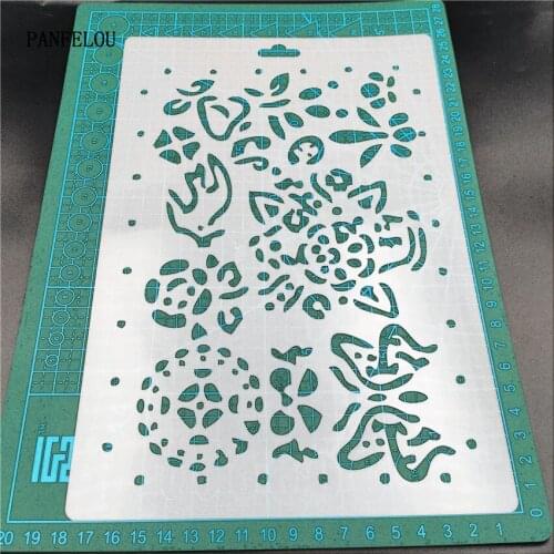 Hote Sale Lovely decoration scrapbook stencils spray plastic mold shield DIY cake hollow Embellishment printing lace ruler