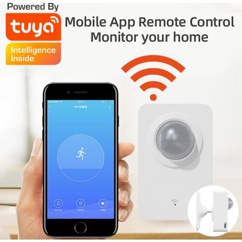 Tuya WiFi PIR Sensor Detector Infrared Motion Detector Home Security System USB power supply Smart Life APP Control