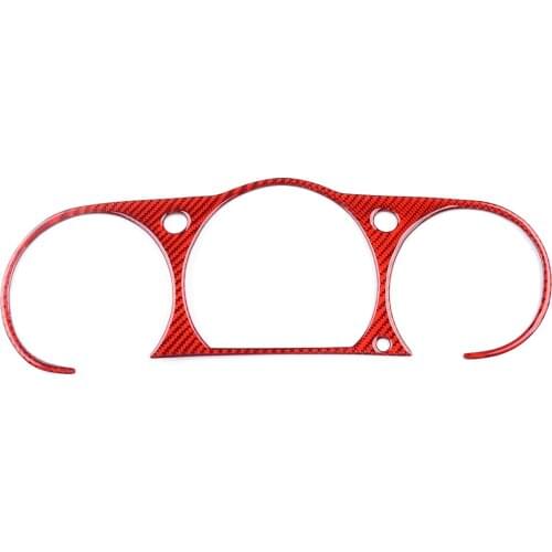 Red Carbon Fiber Car Interior Instrument Cluster Panel Cover Trim Decor Fit for Nissan 350Z 2003 2004 2005 2006 2007 2008 2009