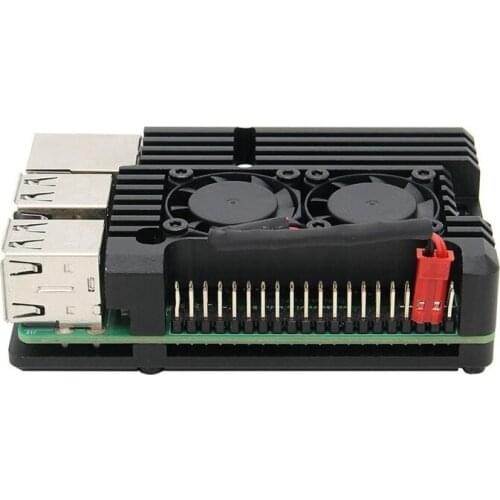 Hot For Raspberry Pi 3B Aluminum Alloy Case, for Raspberry Pi Metal Case with Dual Fan , for Raspberry Pi 3 Model B+(Plus) /3B