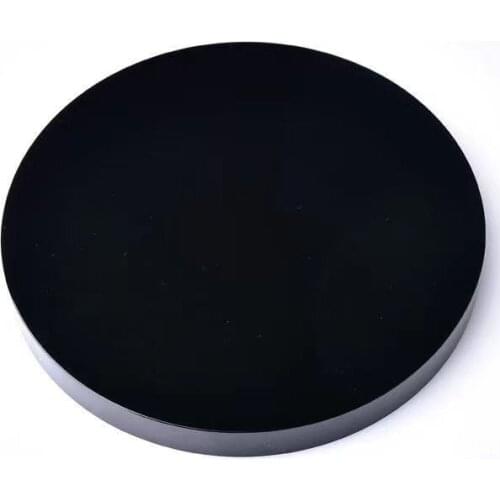 New arrivals high quality 100% natural black obsidian stone circle disk round plate fengshui mirror for home & office decor