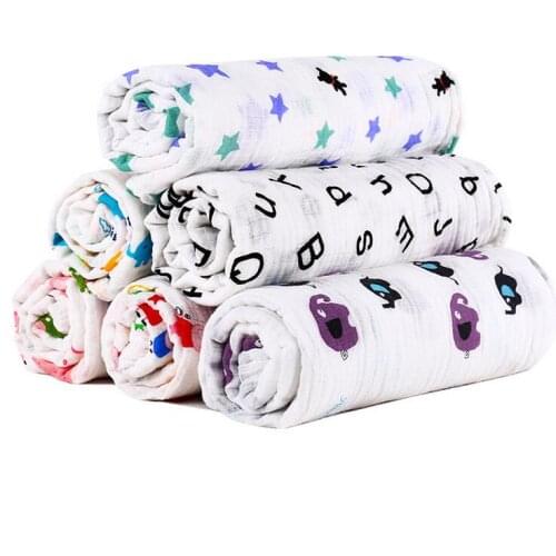 NEW Genuine Muslin Baby Blanket Baby Swaddle 100% Cotton 115*115cm Envelope Wrap Newborn Super Soft Kids Bedding Diaper 071401