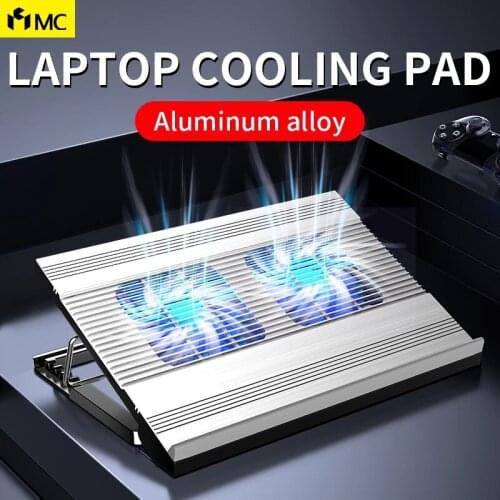 Aluminum Alloy Laptop Cooling Stand Adjustable Laptop Pad Silent Turbo Fan Cooling Notebook Computer Cooling Pad