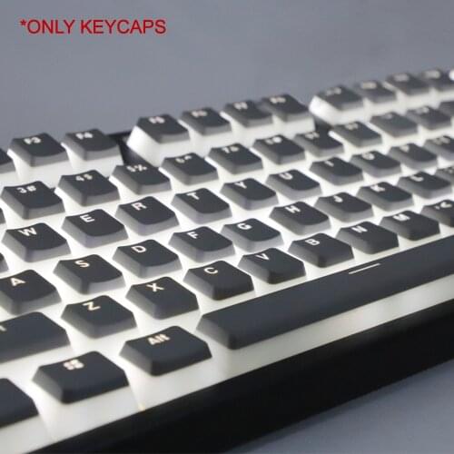 Pudding Keycap for Mechanical Keyboard 108 Keys Gray Transparent Backlight Suit for Anne Pro 2 GK61 SK61 GK64 PC Game