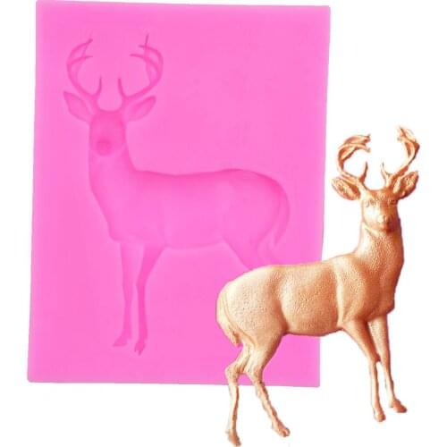 Deer Silicone Mold Fondant Molds Cake Decorating Tools Chocolate Mold Candy Clay Cake Border Decoration