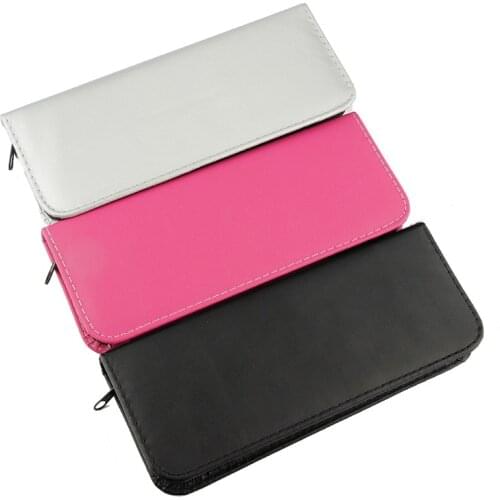 Cute hair scissors leather bag cutting scissor barber thinning shears haircut scisors pack hairdressing case accessories