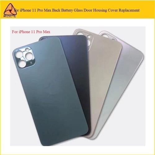 1Pc Big Hole Back Glass Replacement For iPhone 11Pro Max Battery Cover Glass Case Body Chassis Housings Frame for iPhone SE 2020