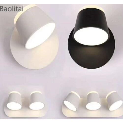 Nordic LED Wall Lamp Modern Simple Rotatable For Home Bedroom Bedside Reading Light Bathroom Aisle Wall Sconce Hotel Lighting