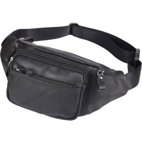 High Quality Genuine Leather Fanny Pack for Men Belt Waist Bag Fashion Real Leather Chest Bag Male Single Shoulder Bag Waist