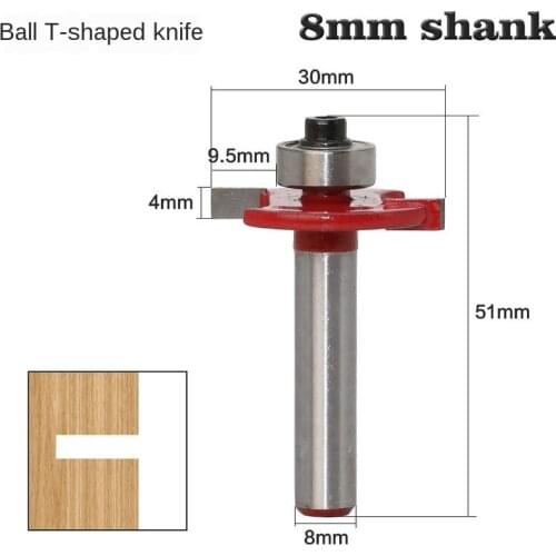 8MM Shank High Quality "T" Type Biscuit Joint Slot Cutter Jointing/Slotting Router Bit Cutter wood working