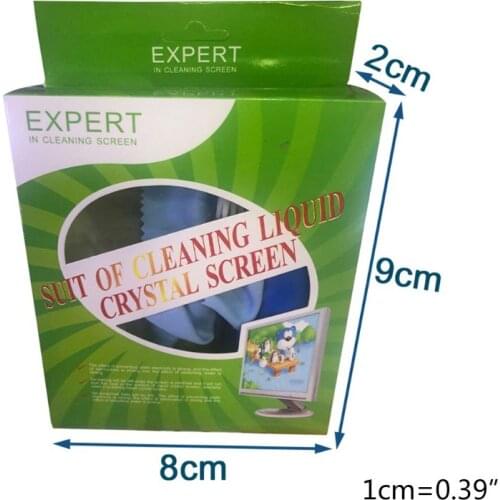 1Set Tablet Phone LCD Screen Cleaning Kit Screen Cleaner with Clean Brush Cloth P82A