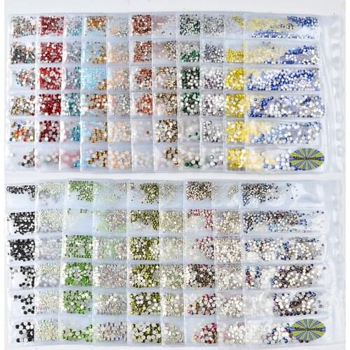 1pack Mixed Size Charm Crystal 3D Nail Art Rhinestone Decorations Flatback Glass Non Hotfix Gems Manicure Design Accessory