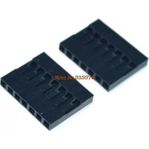 100pcs Dupont Head 7P 7pin Dupont Plastic Shell, Spacing of 2.54 MM Plug
