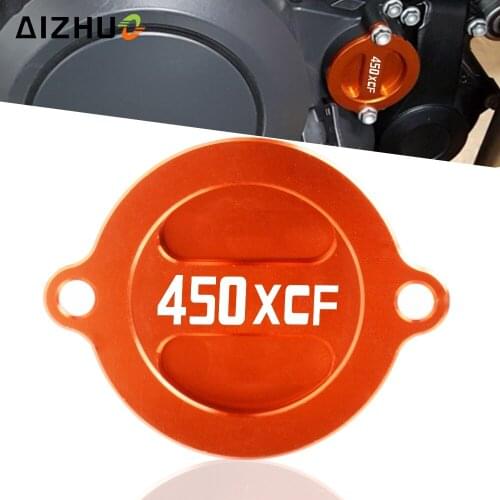 CNC Aluminum Motorcycle Engine Oil Filter Cap Oil Fuel Tank Cover For 450XCF 450 XCF 2013-2015 2014