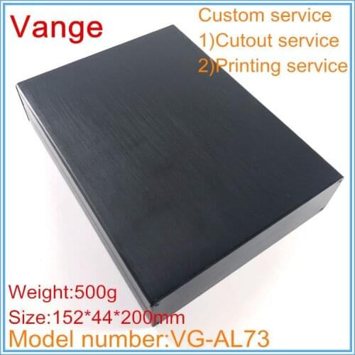 1pcs/lot Satin finish surface 6063-T5 aluminum box enclosure diy 152*44*200mm for wifi device customized service available