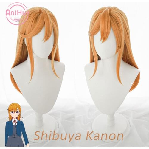 【AniHut】Liella! Shibuya Kanon Orange Cosplay Wig LoveLive!SuperStar!! Heat Resistant Synthetic Cosplay Hair Shibuya Kanon