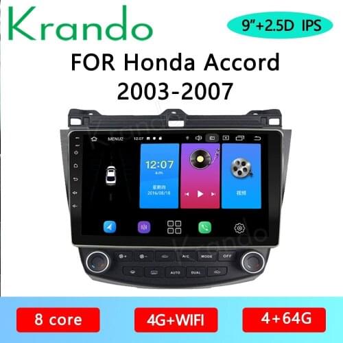 Krando Android 10.0 9" IPS Full Touch car multimedia system for Honda Accord 2003-2007 Audio DSP WIFI Navi Bluetooth Carplay GPS