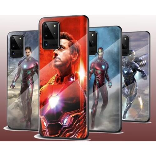 Tempered Glass Cover Fighting Iron Man Marvel For Samsung Galaxy S20 FE S10e S10 S9 S8 Ultra Plus Lite Plus 5G Phone Case