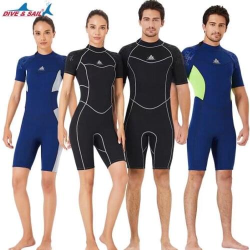 CX12-1.5MM wetsuit mens one-piece short-sleeved diving pants thickened warmth snorkeling surfing jellyfish wetsuit women