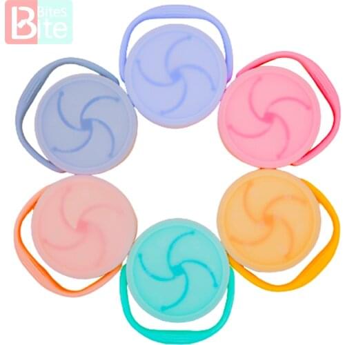 Baby Feeding Cups Baby Spill-Proof Silicone Snack Cup Portable Snacks Container BPA Free Silicone Soft Lid Feeding Cup 6 Colors