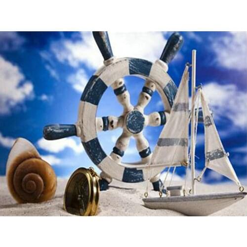 DIY Diamond painting Cross stitch Kit square Diamond embroidery Toy boat icon 5D rhinestone mosaic Needlework Home Decor G363