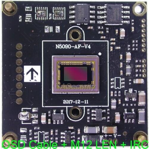 HDR (WDR) AHD-H 1/2.8" STARVIS IMX327 CMOS image sensor + NVP2450 CCTV camera PCB board module +OSD cable +M12 LENs +IRC (UTC)