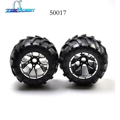 HSP Brand New 50017 Rubber Wheels Complete Set High Speed RC Off Road Car Spare Parts Wheel For HSP 1/5 Scale Monster Truck