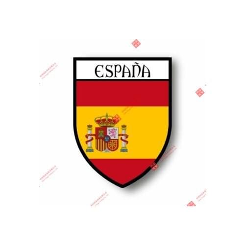 Personality Stickers Decal Souvenir Vinyl Car Shield City Flag World Crest Spain Racing Helmet Laptop Stickers