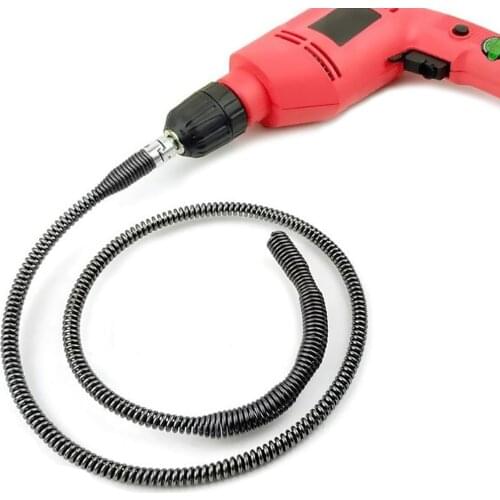 Sink Cleaner Sewer Dredging Tools Rain Snake Spring Pipe Dredging Tool 100Cm with Electric Drill Connector Home Accessories