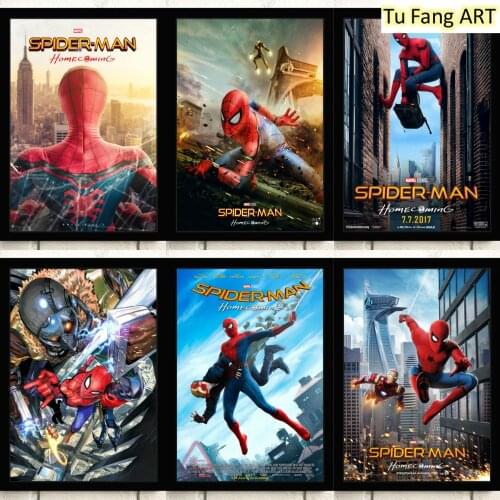 Marvels Canvas Painting Posters and Prints Wall Art Spider-Man Heroes Return Nordic Pictures for Living Kids Room Decoration