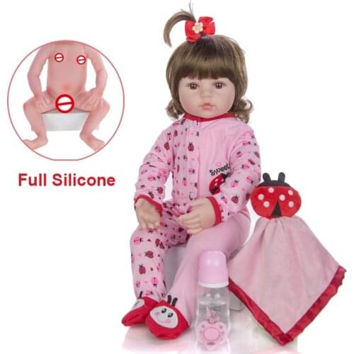Bebe Reborn girl boy dolls Full Silicone Vinyl Reborn Baby Dolls Birthday Gifts 18" Can Bath Baby Kids gift
