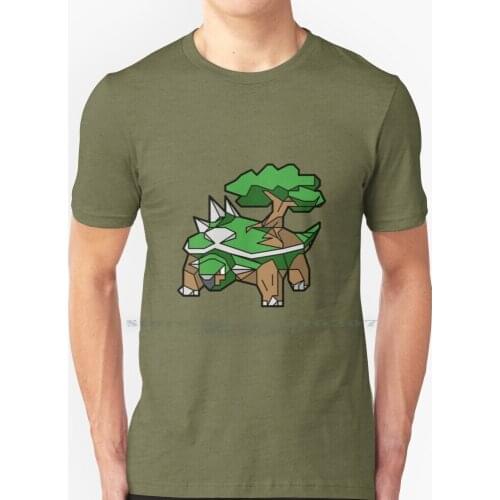 Line Torterra T Shirt 100% Pure Cotton Torterra Line Green Games Nintendo