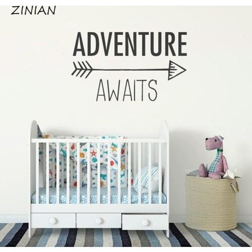 Boys Nursery Adventure Wall Decals Arrow Vinyl Stickers Bedroom Decoration Waterproof Playroom Wall Sticker Mural Decor Z145