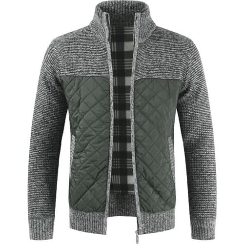 Men Sweaters Autumn Winter Warm Knitted Sweater Jackets Cardigan Coats Male Pullover Casual Knitwear Patchwork Jumper