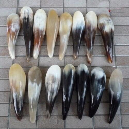 Natural horn scraping plates rounded acupuncture massage scrap stick back scraping use