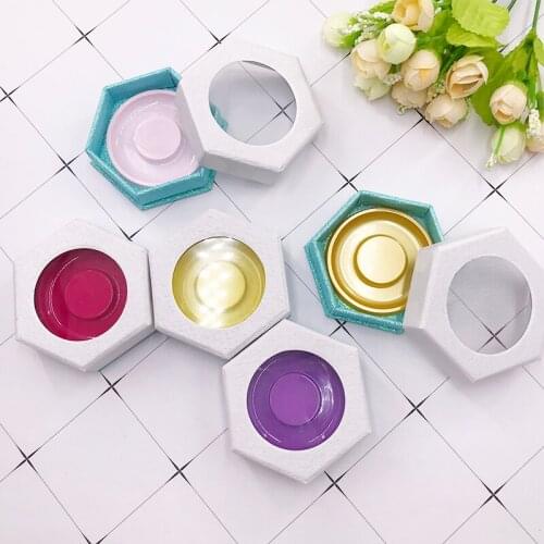 New Style Hexagon False Eyelash Packaging Box Custom Logo 3D Mink eyelashes Boxes Empty Case