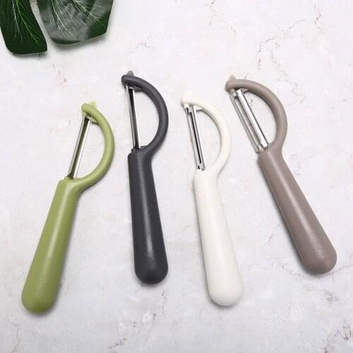 Stainless Steel Peeling Knife for Sugar Cane Fruit Peeler Fruit & Vegetable Round Handle Melon Kitchen Tools